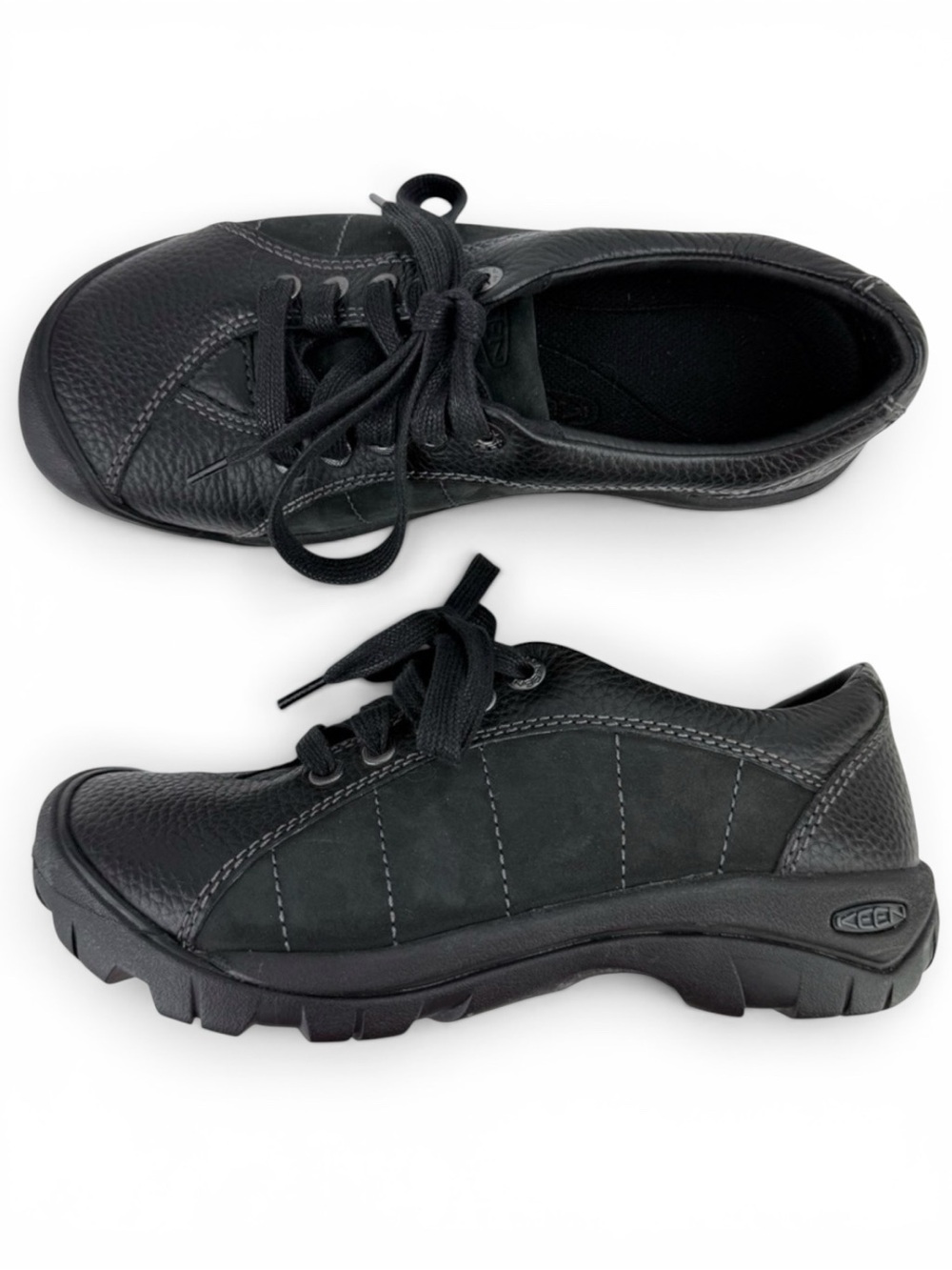 KEEN Presidio Black Leather Lace Up Comfort Oxford Shoes Women’s 6.5